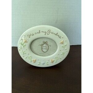 Amscan Me and my Grandma Picture Frame Holds 2x3 Ceramic Floral Cottagecore NEW